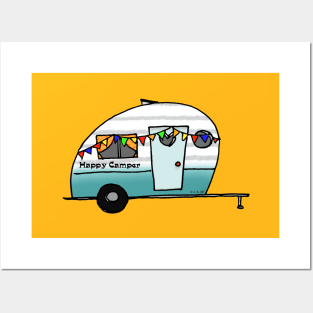 happy camper van Posters and Art